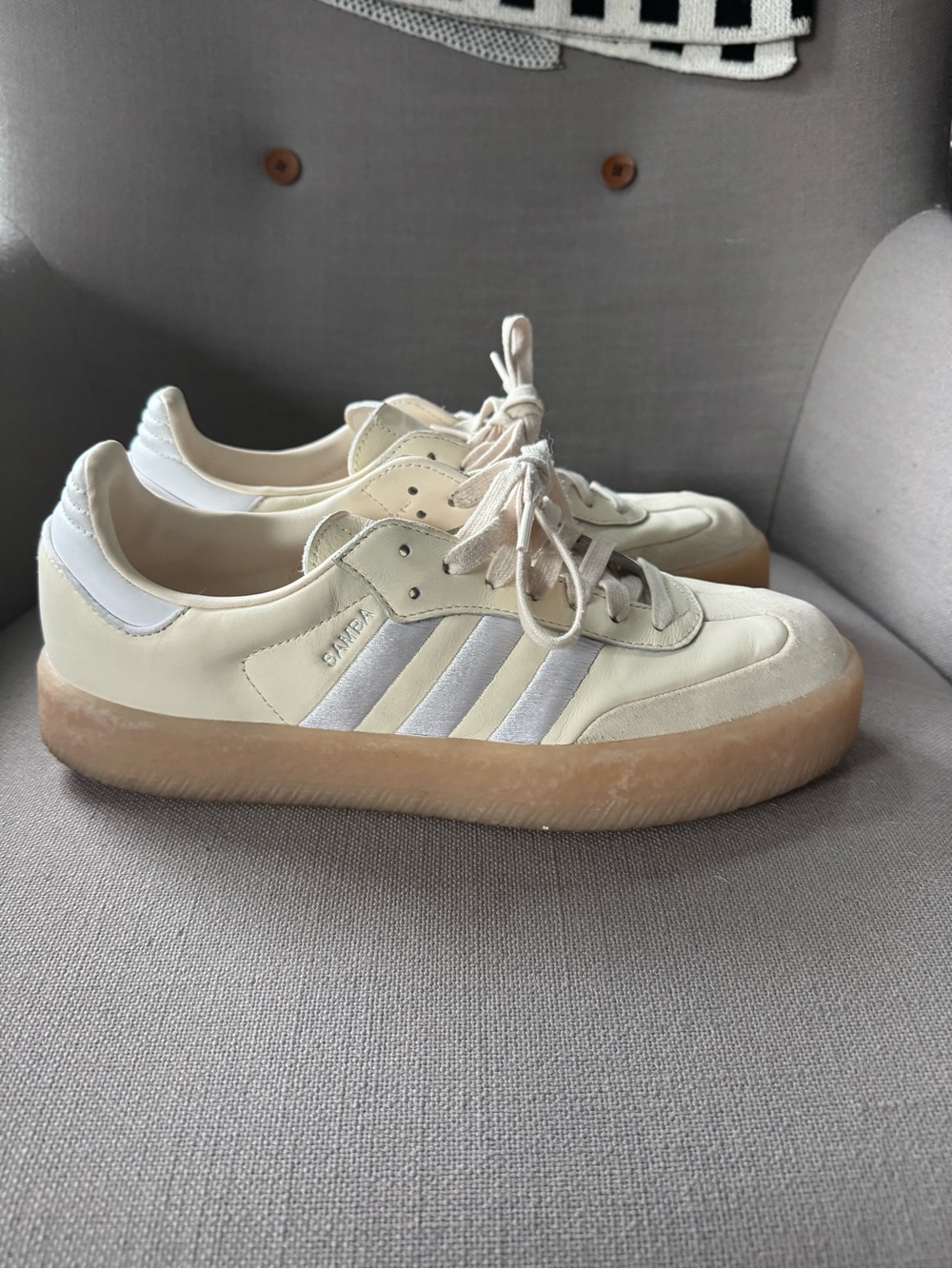 adidas Samba 10.5 Women’s Off-White Leather Low-Top Sneakers